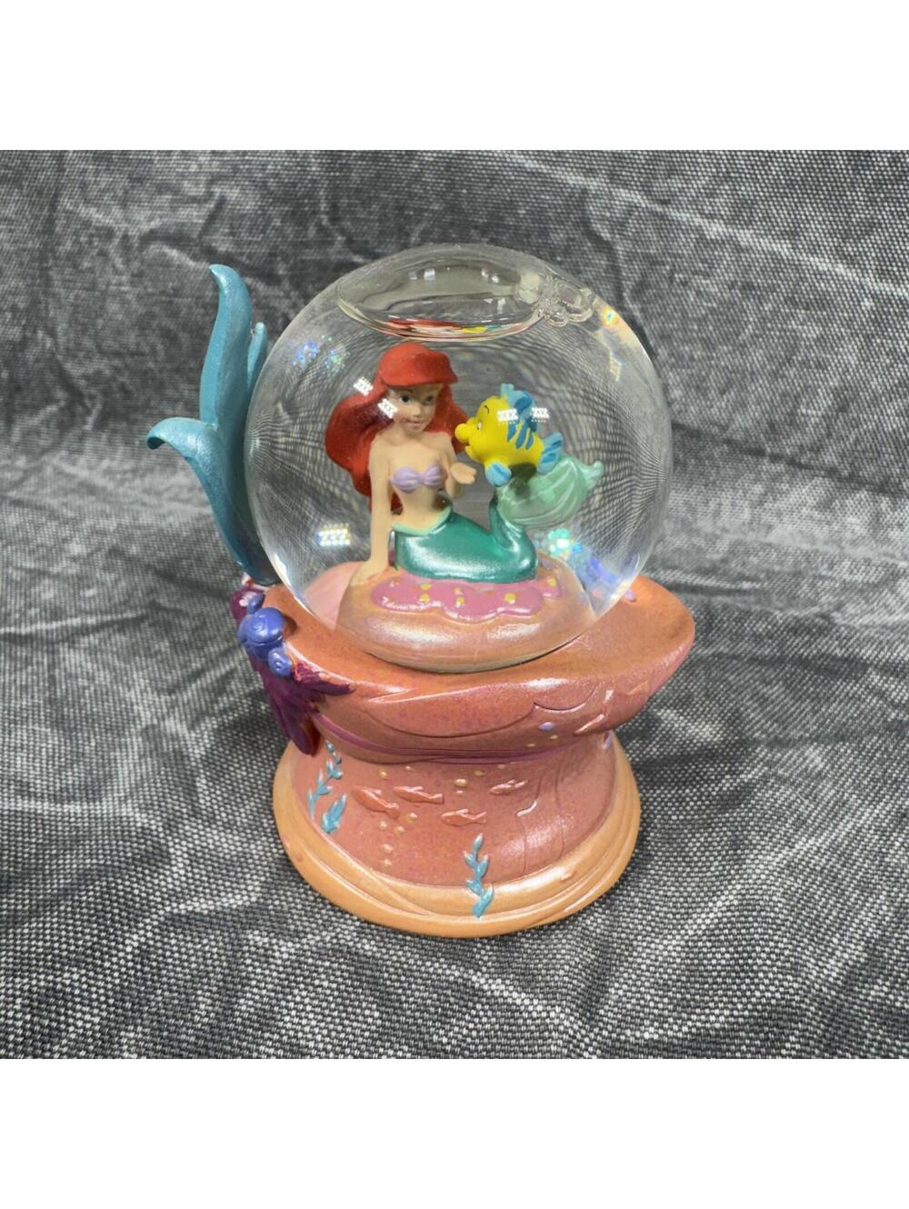 Disney Snow Globe The Little Mermaid Flounder Mini